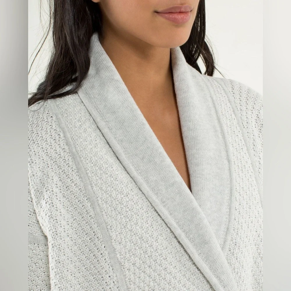 Lululemon Post Practice Cardi Cardigan Button Up Long Sleeve Knit Wrap